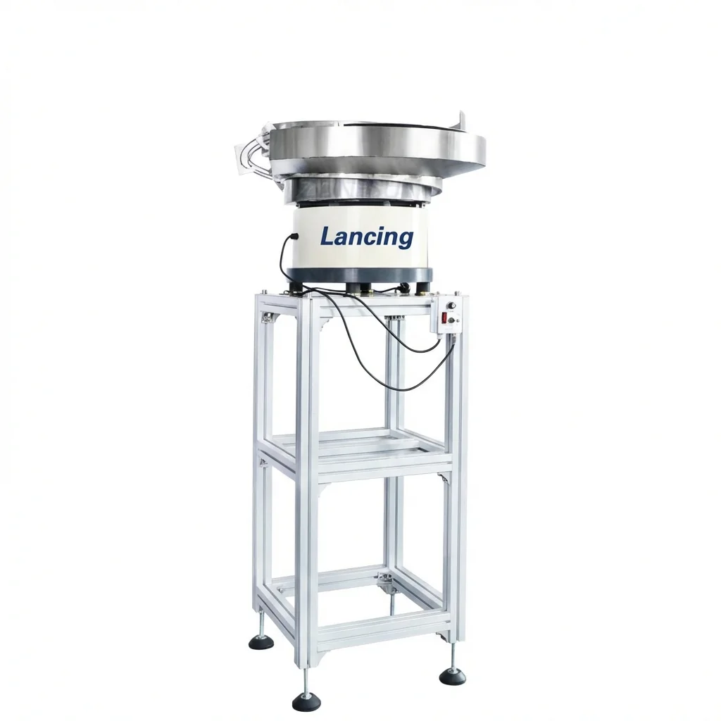 Vibratory bowl feeder on stand